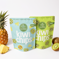 Groothandel op maat gemaakte logo staande pouch voor noten, gedroogd fruit, kokoschips verpakking zak, food grade hersluitbare noten verpakking pouch