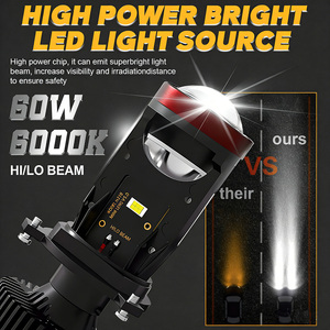 Phares LED Y6D Y7D Y8D 12V étanches, faisceau haut/bas, projecteurs H4, 45W 6500 <span class=keywords><strong>Lumens</strong></span> pour voitures et motos, universels - Product Image 3