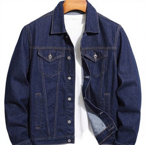 Ensemble de costume deux pièces en jean vintage épais et short en denim avec logo brodé sur le devant, imperméable, pour homme - Product Image 3