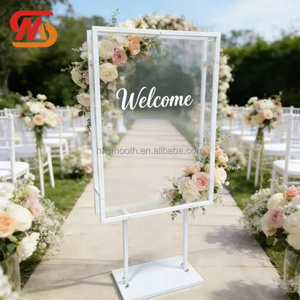 SMOOTH New Design Metal Welcome Background <b>Stand</b> White Welcome <b>Backdrop</b> for Wedding Party Home Decor - Product Image 1
