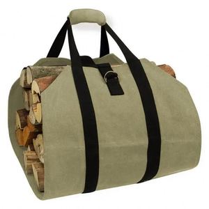 Échantillon gratuit : Sac de rangement extérieur pour bois de chauffage en feutre – Sac de transport pour bois de chauffage en toile cirée pas cher avec poignées - Product Image 1
