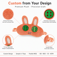 Masque de sommeil en peluche avec logo de marque OEM pour cadeaux promotionnels, fabricant de peluches, design personnalisé, masque pour les yeux en peluche sur mesure