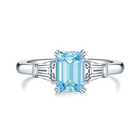 Nouvelle Bague Carrée en Argent Sterling S925 de Haute Qualité avec Zirconium et Aigue-marine, Modèle Sucre de Canne, pour Femme - Collection 2026