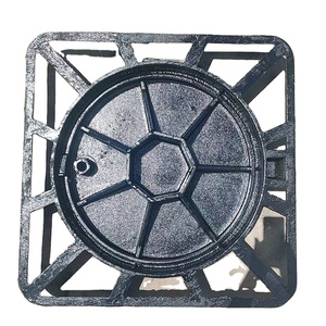 Couverture de trou d'homme carrée et ronde en <span class=keywords><strong>fonte</strong></span> ductile et <span class=keywords><strong>grille</strong></span> de vidange bien couverture <span class=keywords><strong>grille</strong></span> services de coulée produit - Product Image 1
