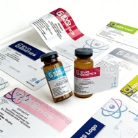 Autocollants personnalisés écologiques à texture holographique pour flacons de 3 ml, étiquettes inviolables pour compléments alimentaires
