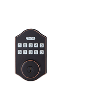 Serrure de porte électronique intelligente Tuya WiFi de style européen, sans clé, en alliage, avec clavier numérique et mécanique, pour pêne dormant traditionnel