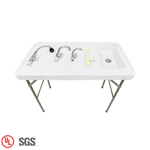 Plegable de plástico plegables mesa plegable de Camping de Metal - Product Image 3