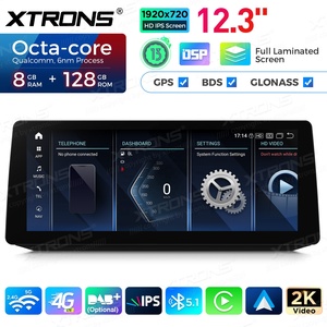 XTRONS 12,3 pulgadas para BMW 5 Series E60/E61/M5 CIC sistema Octa Core 8 + 128 coche estéreo 4G incorporado <span class=keywords><strong>CP</strong></span> AA REPRODUCTOR DE CD Original - Product Image 2