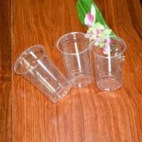 Tasse en plastique PET PP imprimable personnalisée pour thé à bulles et café