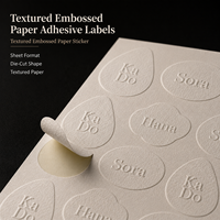 Étiquettes adhésives en papier spécial, autocollants texturés personnalisés en relief pour emballages de pots de bougies et sacs cadeaux