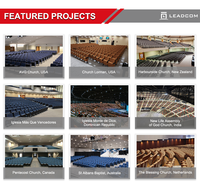 LEADCOM L-T01 Siège fixe moderne pour public, chaise de théâtre à bascule à une seule jambe pour auditorium et salle de conférence
