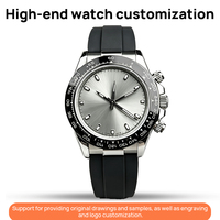 Klassische Runde Edelstahl Unisex-Uhr mit 20mm Armband Zeiger-Zifferblatt Multifunktions-Chronograph-Design