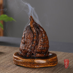 Bamboo Root Carved Lotus Seedpod Incense Burner Handmade Aromatherapy Craft Guizhou Origin YY0877 - Product Image 1