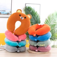 PP coton voyage oreiller mignon maison en forme de U avion oreiller conduite voyage vertèbres cervicales voyage cou bureau oreiller de couchage