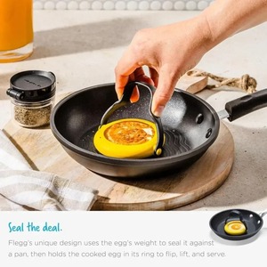 Utensilios de cocina DIY: Molde para huevos fritos 3 en 1, herramientas para hacer huevos fritos fáciles de usar con mango, anillo para huevos sin fugas para desayunos calientes - Product Image 4