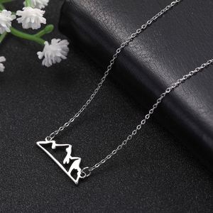 Colliers pendentifs minimalistes Myshape <span class=keywords><strong>en</strong></span> acier inoxydable plaqué argent <span class=keywords><strong>pour</strong></span> femmes, <span class=keywords><strong>pour</strong></span> mariage, randonnée, extérieur, <span class=keywords><strong>voyage</strong></span> - Product Image 1