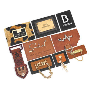 Bolso en relieve Jeans Ropa Logotipo de piel sintética etiqueta personalizada PU Metal parche de cuero etiqueta para ropa jeans bolsa Ropa de mezclilla - Product Image 4