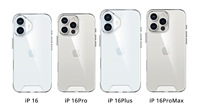 Coque de téléphone antichoc Space Crystal Clear pour iPhone 16 Plus 16 Pro Coque arrière transparente pour iPhone 15 16 17 Pro Max 17 Air
