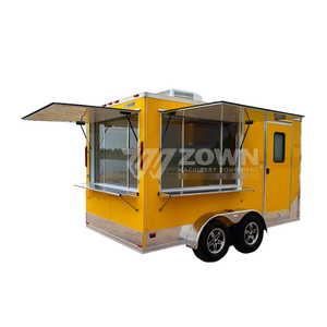 Outdoor Mobile Snack Food <b>Trailer</b> Enclosed Coffee Cart with Refrigeration System - Product Image 2