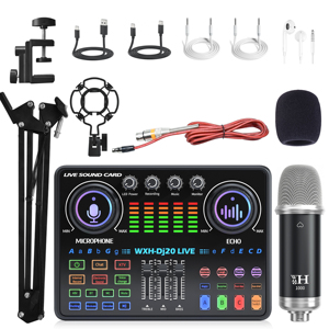 DJ20 <span class=keywords><strong>Set</strong></span> completo telefono cellulare <span class=keywords><strong>Live</strong></span> Streaming Karaoke scheda Audio 48V microfono capacitivo Mixer Audio scheda Audio <span class=keywords><strong>Live</strong></span> - Product Image 2