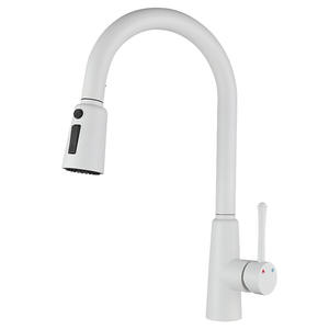 Современный Одноручный 304 из нержавеющей стали, выдвижной керамический распылитель с сердечником клапана, смеситель для холодной и горячей воды, кухонный кран - Product Image 3