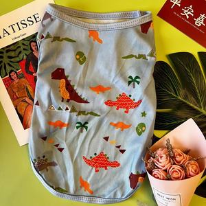 PY010 chemise sans manches à motif d'animaux de dessin animé printemps et été mignon gilet imprimé pour animaux de compagnie pour Teddy <span class=keywords><strong>Schnauzer</strong></span> <span class=keywords><strong>teckel</strong></span> - Product Image 4