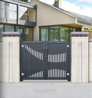 Portail en alliage d'aluminium thermolaqué pour villa, hôtel, allée de garage - Design moderne, durable, portes doubles