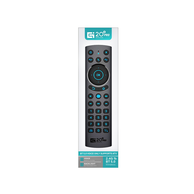 G20S PRO BT 2.4G Remote Control BT Air Mouse Voice Control Backlight Gyroscope Ir Learning Remote Control for Smart TV Box PC Bt