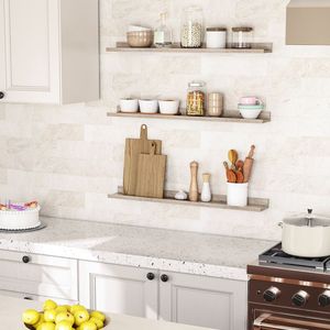 Lot de 3 étagères murales flottantes pour photos, étagères murales avec rebord pour le rangement dans le <span class=keywords><strong>salon</strong></span> - Product Image 3