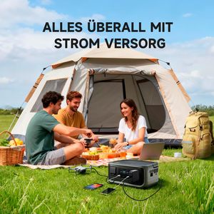 Station portable 300W pour camping et extérieur, batterie LiFePO4 256 Wh (max 600W), générateur solaire à onde sinusoïdale pure, cycles de charge - Product Image 6