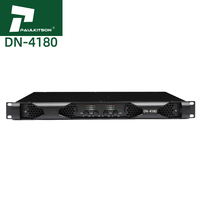 Paulkitson DN4180 Amplificateur de Puissance Professionnel Classe D 4x1800W pour Scène Audio 4 Ohms en Métal pour Haut-Parleurs et Équipement Sonore