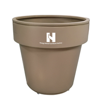 Jardinière classique minimaliste conique en métal, pot de fleurs avec logo personnalisé thermolaqué pour hôtel, patio, jardin (vente en gros)