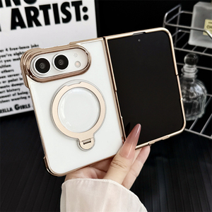 เคส iPhone Ultra หรูหรา โปร่งใส พร้อมแม่เหล็กและขาตั้ง เคสสำหรับ iPhone 18 Fold  แบบเคลือบเงา  ฝาหลังใส - Product Image 1