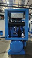 Compresseur d'air industriel à moteur à aimant permanent de type vis, à fonctionnement stable, avec réservoir d'air intégré, refroidi par air, 16 bars