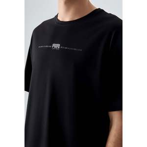 เสื้อยืดโอเวอร์ไซส์ผู้ชาย Air Jones สีดำ ผ้าฝ้าย 100% เนื้อผ้านุ่มหนา พิมพ์ลายกราฟิก - สไตล์สตรีทแวร์ลำลอง - Product Image 3