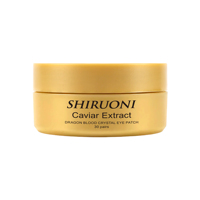 Patchs pour les yeux en cristal de sang de dragon à l'extrait de caviar OEM avec collagène et peptides, anti-rides, pour les ridules, gel sous les yeux