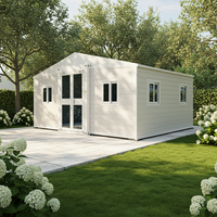 Maison conteneur préfabriquée extensible de 40 pieds à 2 chambres, design moderne, marque ShanHai, garantie 1 an, modèle carré