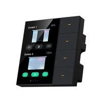 Pour l'application Smart Life, écran 3,5 pouces, 10A, ABS/PC, interrupteur 4 voies Zigbee pour lumières et rideaux avec réglage de la luminosité, 86 mm