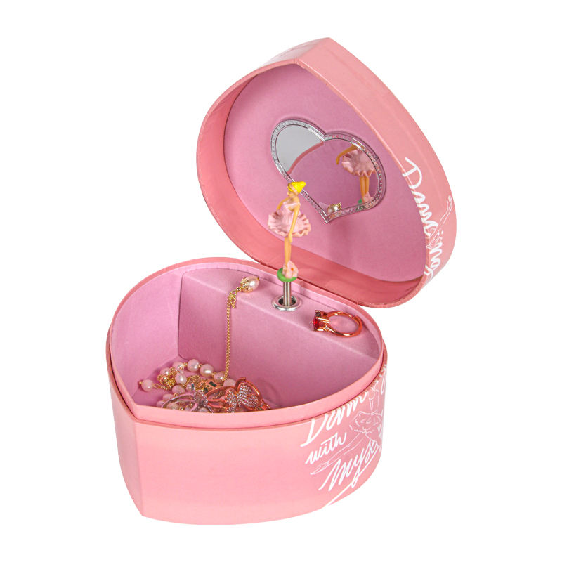 Music Box Ballerina Heart Elegant Gift for Girls