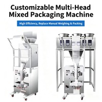 Machine de remplissage et d'emballage automatique à double tête pour sachets de noix et de lait en poudre avec moteur pour sacs alimentaires et chimiques VFFS