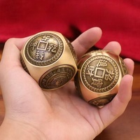 Dés en laiton, fidget spinner, porte-bonheur, richesse, figurines chinoises de feng shui, six faces, rotatif, décoration de bureau, décompression