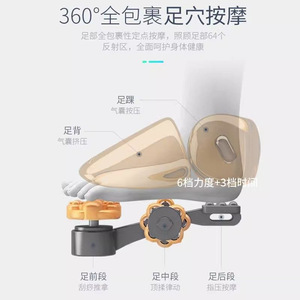 Masajeador eléctrico de pies con cobertura total AUX, con calor y función de amasamiento para piernas y pies, control por botón y conexión a corriente. - Product Image 4