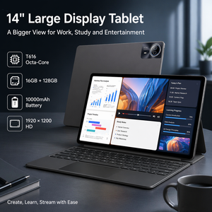 14 Zoll Android-<span class=keywords><strong>Tablet</strong></span> mit SIM-Karte T616 Octa-Core 16+128GB 1920*1200 HD-Bildschirm 10000mAh Langzeitakku 4G <span class=keywords><strong>LTE</strong></span> Anruf-<span class=keywords><strong>Tablet</strong></span>-PC - Product Image 1