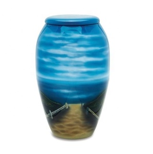 Urna Funeraria de Metal con Diseño de Carretera, Modelo Monarch, para Adultos, Biodegradable, Estilo Americano, Capacidad de 200 Pulgadas Cúbicas - Product Image 1