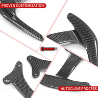 Palettes de changement de vitesse en fibre de carbone sèche noires, type de remplacement pour Ferrari 488 GTB, pièces de modification automobile
