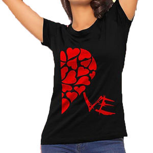 Romantico Cuore di Amore di Stampa Paio di Vestiti per il Giorno di San Valentino Casual di Alta Qualità Super Soft T-Shirt In Cotone per L'amante - Product Image 5