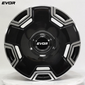 Jantes en aluminium forgé noir usiné EVOR avec capuchon flottant RR pour Rolls-Royce Ghost 2015, couleurs personnalisées - Product Image 5