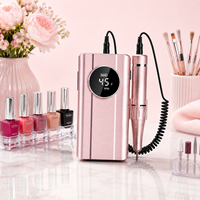 Vantrend Beauty - Perceuse à ongles sans fil rechargeable 45000 tr/min avec LED, ultra-silencieuse, haute vitesse, outil électrique pour manucure, kit USA