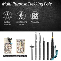 Kit d'auto-défense tactique pliable en Aluminium multifonctionnel pour l'extérieur, bâton de randonnée, bâtons de Trekking, bâton de marche