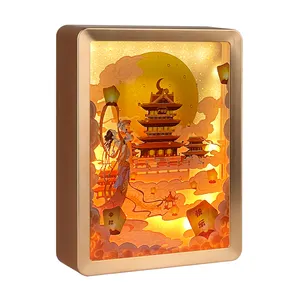 批发热ABS黄金3D影盒相框不同的画框可用